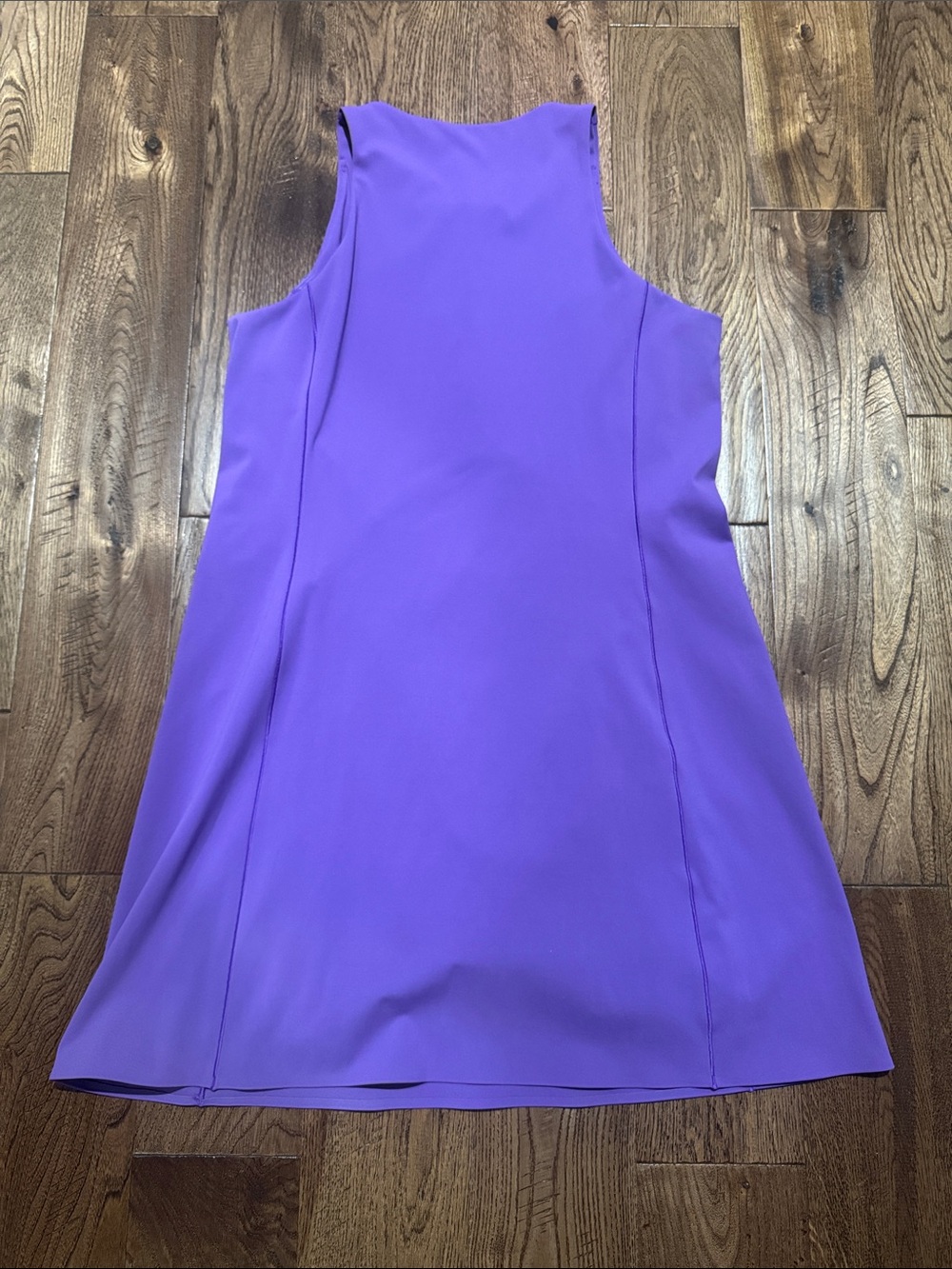 SPANX Get Moving Purple Zip Sleeveless A-Line Dress Sz L - Picture 3 of 5